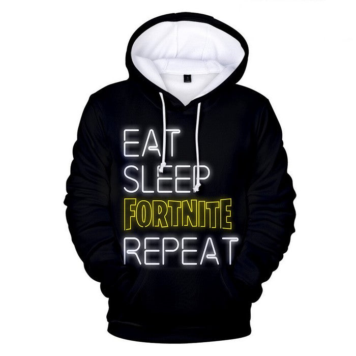 Sweat à capuche Eat Sleep Fortnite Repeat 