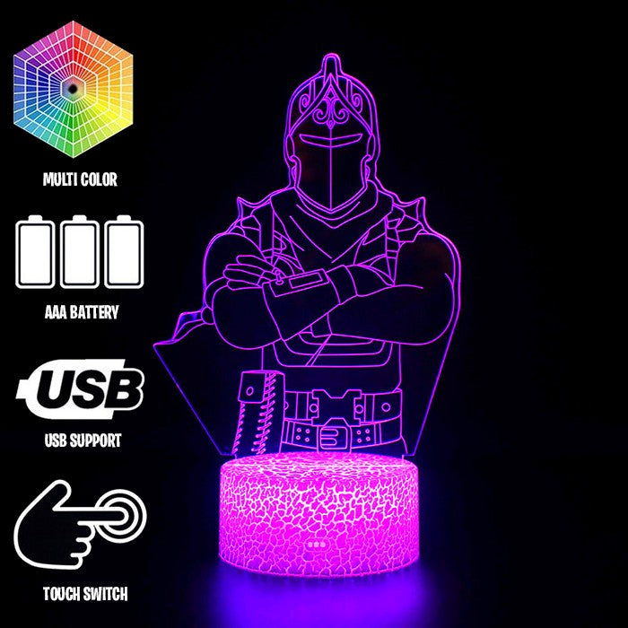 Lampe Fortnite Chevalier Noir