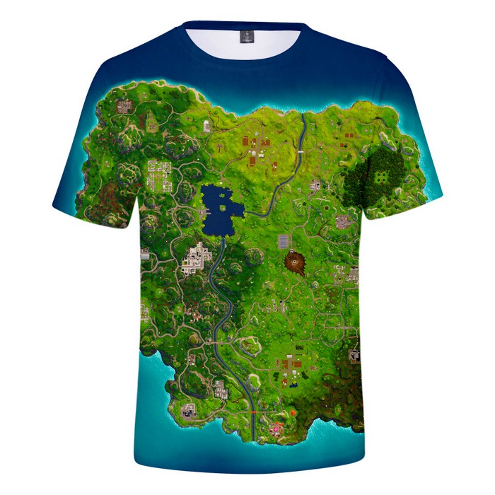 Fortnite T-Shirt Battle Royale Map