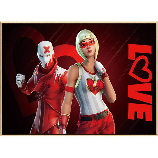 Affiche Fortnite "LOVE" Ex et Crusher